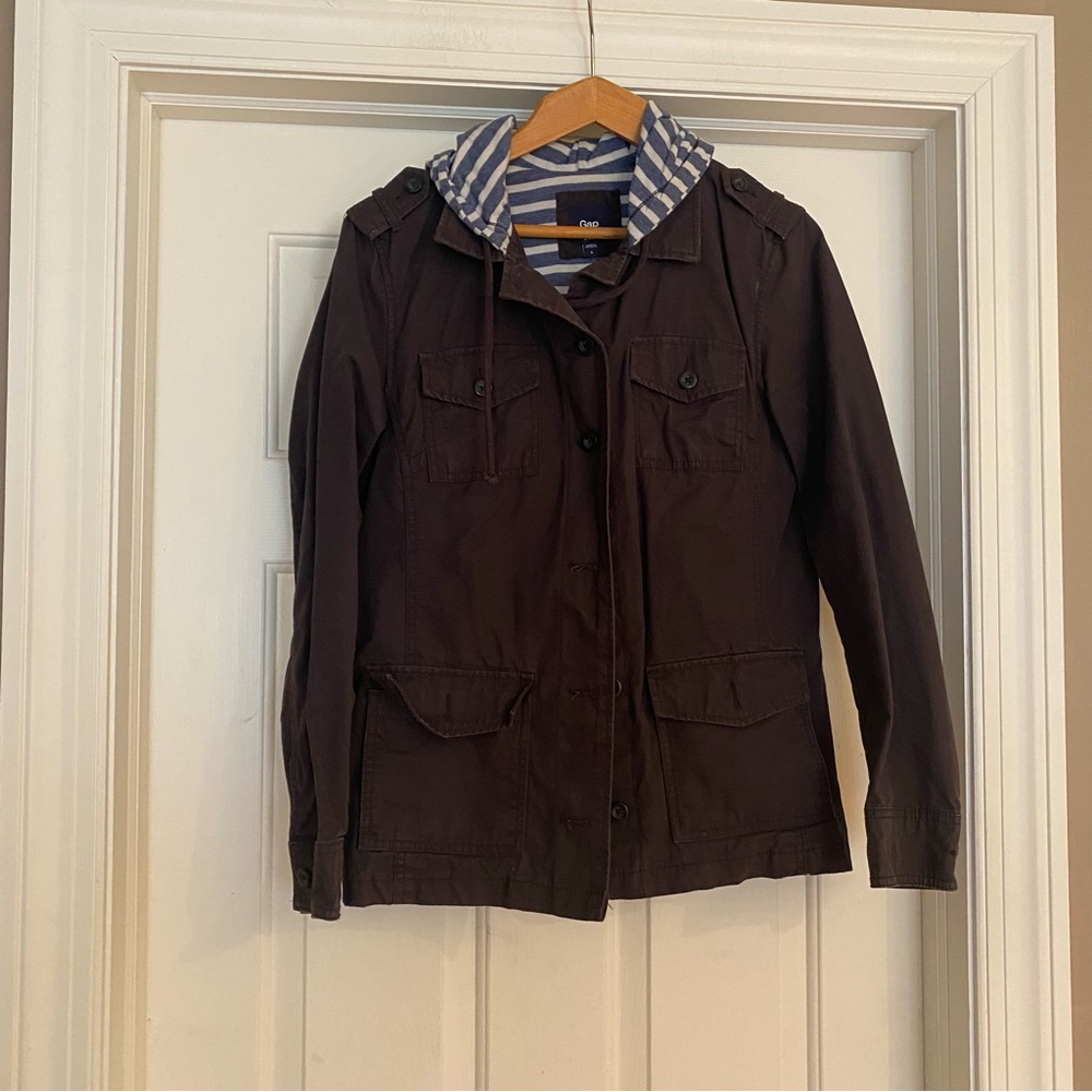 Gap Navy Spring Coat Size Small - image 1